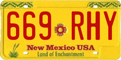 NM license plate 669RHY