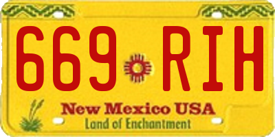 NM license plate 669RIH