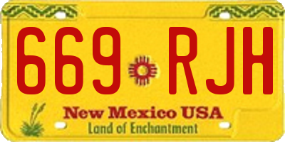 NM license plate 669RJH