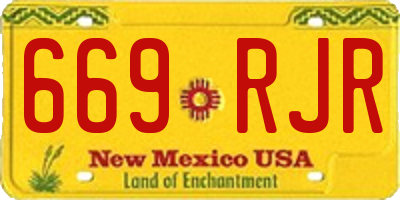 NM license plate 669RJR