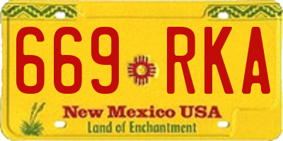 NM license plate 669RKA