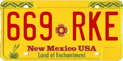 NM license plate 669RKE