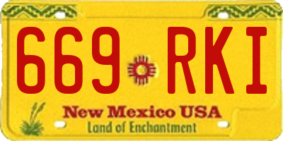 NM license plate 669RKI