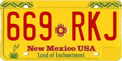 NM license plate 669RKJ