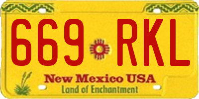 NM license plate 669RKL