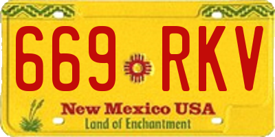 NM license plate 669RKV