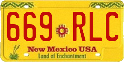 NM license plate 669RLC