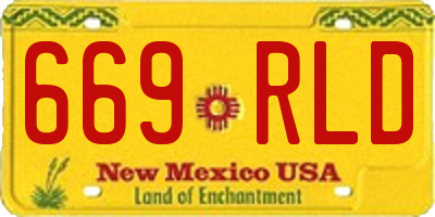 NM license plate 669RLD