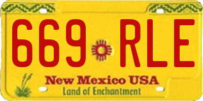 NM license plate 669RLE