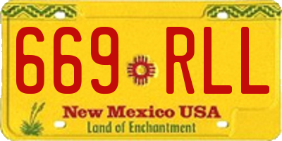 NM license plate 669RLL