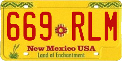 NM license plate 669RLM