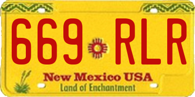 NM license plate 669RLR