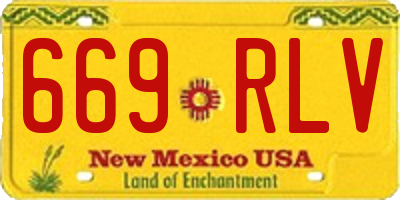NM license plate 669RLV