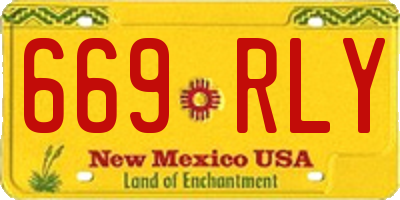 NM license plate 669RLY