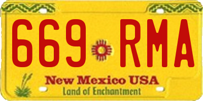 NM license plate 669RMA