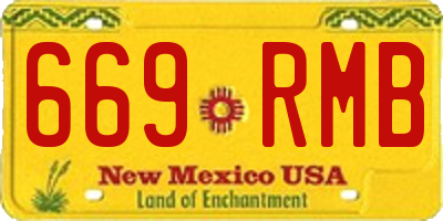 NM license plate 669RMB