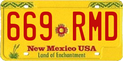 NM license plate 669RMD