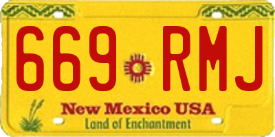NM license plate 669RMJ