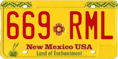 NM license plate 669RML