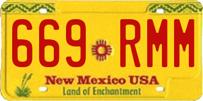 NM license plate 669RMM