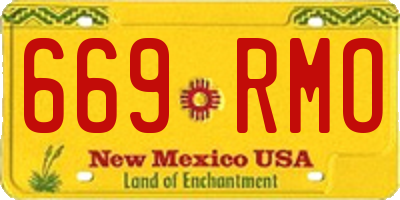 NM license plate 669RMO