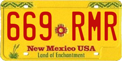NM license plate 669RMR