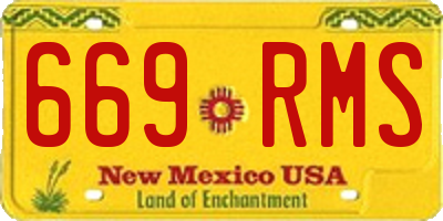 NM license plate 669RMS