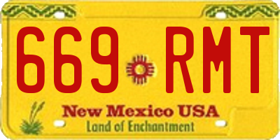 NM license plate 669RMT