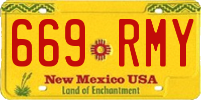 NM license plate 669RMY