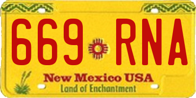 NM license plate 669RNA