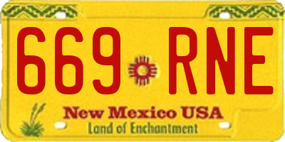 NM license plate 669RNE