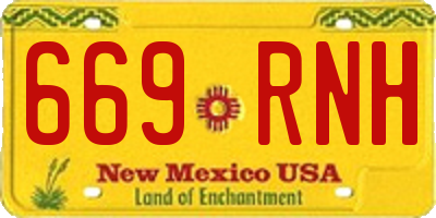 NM license plate 669RNH