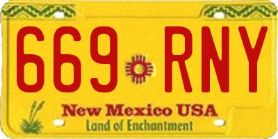 NM license plate 669RNY