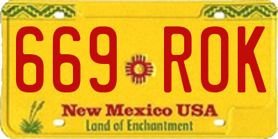 NM license plate 669ROK