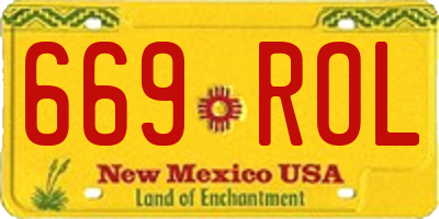 NM license plate 669ROL