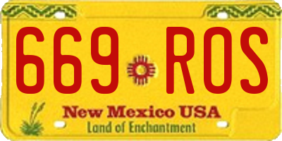 NM license plate 669ROS