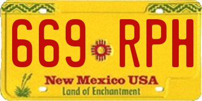 NM license plate 669RPH