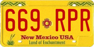 NM license plate 669RPR