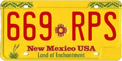 NM license plate 669RPS