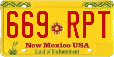 NM license plate 669RPT