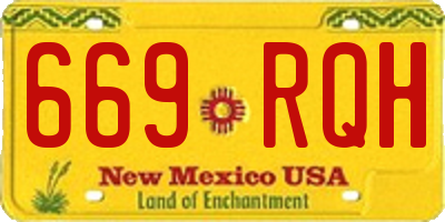 NM license plate 669RQH