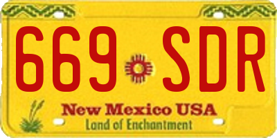 NM license plate 669SDR