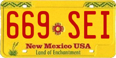 NM license plate 669SEI