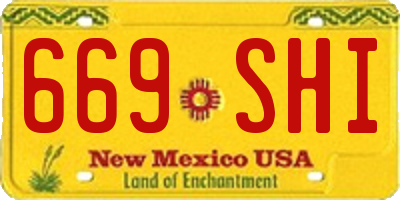 NM license plate 669SHI