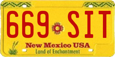 NM license plate 669SIT