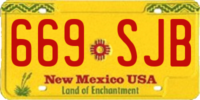 NM license plate 669SJB