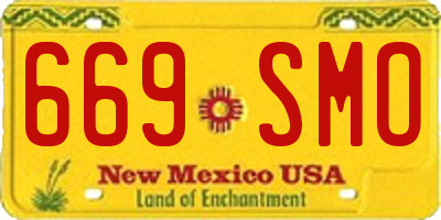NM license plate 669SMO