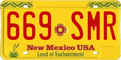 NM license plate 669SMR