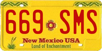NM license plate 669SMS