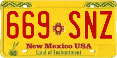 NM license plate 669SNZ